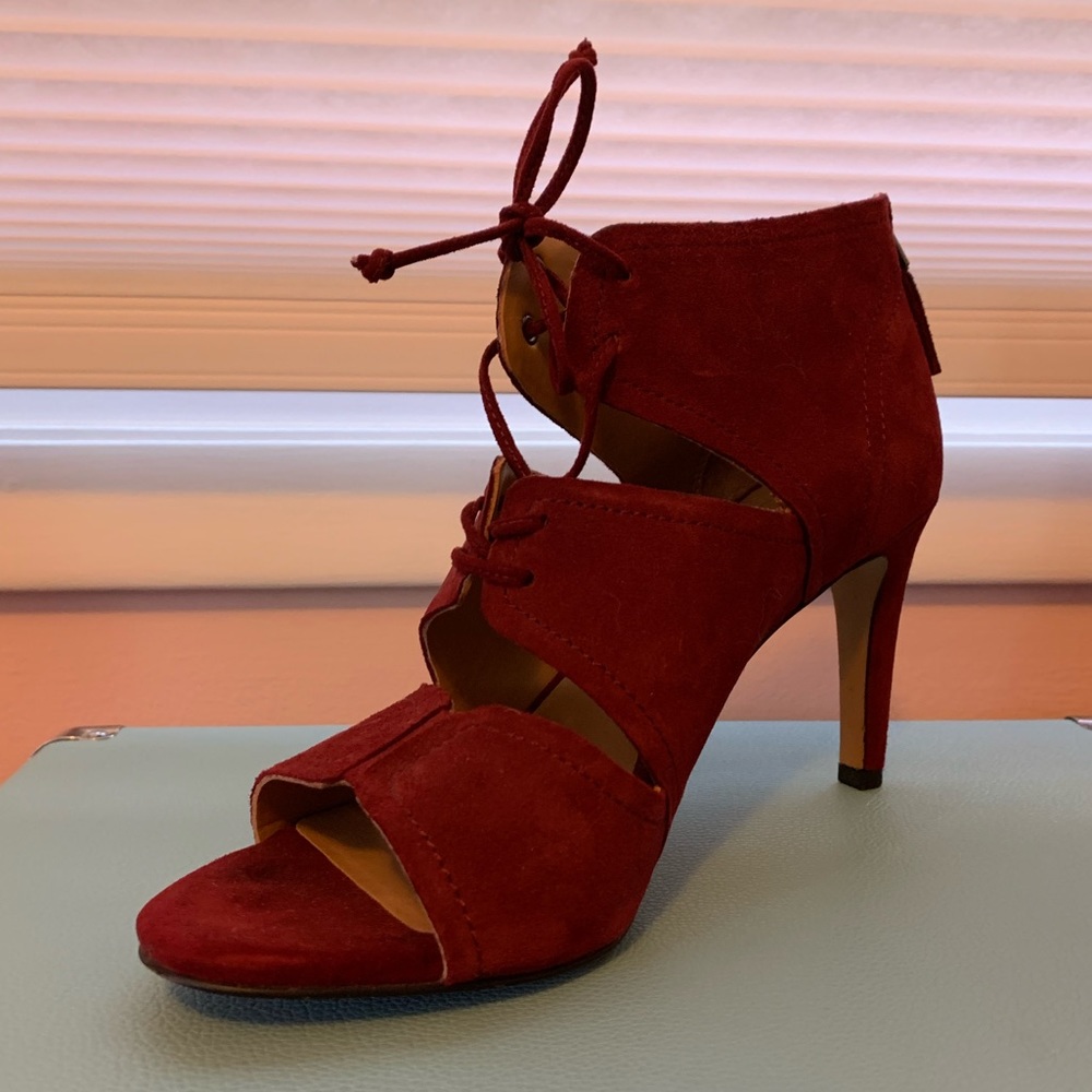 Franco Sarto burgundy heels